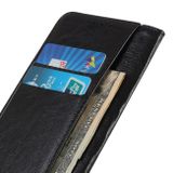 Peňaženkové kožené puzdro Crazy Horse Texture na Motorola Edge 30 Neo - Čierna