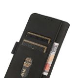 Peňaženkové kožené puzdro KHAZNEH Matte na Motorola Edge 30 Neo - Čierna