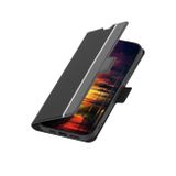 Peňaženkové kožené puzdro Twill na Motorola Edge 30 Neo - Čierna