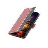 Peňaženkové kožené puzdro Twill na Motorola Edge 30 Neo - Ružová