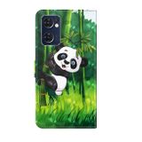 Peňaženkové 3D puzdro na Oppo Reno 7 5G - Panda Climbing Bamboo