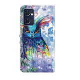 Peňaženkové 3D puzdro na Oppo Reno 7 5G - Watercolor Owl