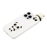 Gumený 3D kryt na iPhone 14 Pro Max - White Panda