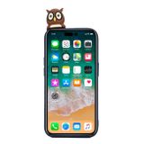 Gumený 3D kryt na iPhone 14 Pro Max - Blue Owl
