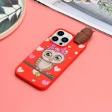Gumený 3D kryt na iPhone 14 Pro Max - Red Owl
