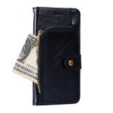 Peňaženkové kožené puzdro Zipper Bag na Oppo A57 / A57s - Čierna