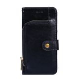 Peňaženkové kožené puzdro Zipper Bag na Oppo A57 / A57s - Čierna