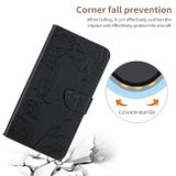 Peňaženkové kožené puzdro Butterfly na Motorola Edge 30 Fusion - Čierna