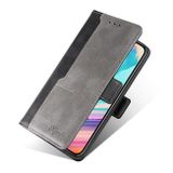 Peňaženkové kožené puzdro Contrast Color na Oppo A57 / A57s - Čierna a Šedá