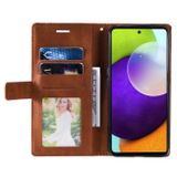 Peňaženkové kožené puzdro SPLICING na Samsung Galaxy A23 5G - Hnedá