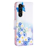 Peňaženkové kožené puzdro DRAWING na Samsung Galaxy S23 Plus 5G – Motýlia láska