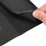 Peňaženkové kožené puzdro Skin Feel Splicing na Moto E22 - Čierna
