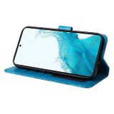 Peňaženkové kožené puzdro SUNFLOWER na Samsung Galaxy S23 Plus 5G – Modrá