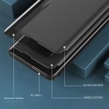 Knižkové puzdro Electroplating Mirror SIDE na Xiaomi 12T / 12T Pro - Oranžová