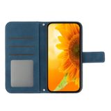 Peňaženkové kožené puzdro Sunflower Skin Feel na Moto E32 - Olejovo modrá