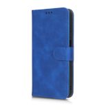 Peňaženkové kožené puzdro Magnetic Flip Leather na Moto E22 - Modrá
