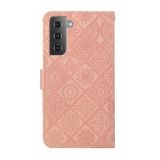 Peňaženkové kožené puzdro ETHNIC na Samsung Galaxy S23 5G – Ružová