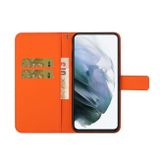 Peňaženkové kožené puzdro ETHNIC na Samsung Galaxy S23 5G – Oranžová