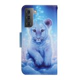 Peňaženkové 3D puzdro PATTERN na Samsung Galaxy S23 5G – Maly leopard