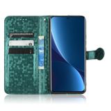 Peňaženkové kožené puzdro HONEYCOMB na Xiaomi 12 Lite – Zelená