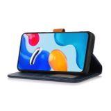Peňaženkové kožené puzdro STITCHING na Xiaomi 12T / 12T Pro – Modrá