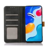 Peňaženkové kožené puzdro STITCHING na Xiaomi 12T / 12T Pro – Čierna