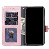 Peňaženkové kožené puzdro Zipper Bag na Motorola Moto G72 - Rose Gold