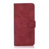 Peňaženkové kožené puzdro KHAZNEH Matte na Motorola Moto G72 - Červená