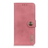 Peňaženkové kožené puzdro KHAZNEH Cowhide na Motorola Moto G72 - Ružová
