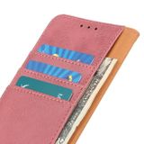 Peňaženkové kožené puzdro KHAZNEH Cowhide na Motorola Moto G72 - Ružová