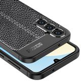 Gumený kryt LITCHI na Samsung Galaxy A34 5G - Čierna