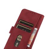 Peňaženkové kožené puzdro KHAZNEH Matte na Xiaomi 13 – Červená