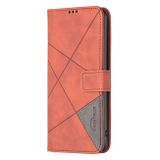 Peňaženkové kožene puzdro Rhombus na Xiaomi Redmi Note 12 Pro 5G – Hnedá