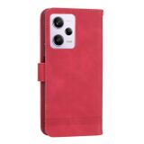 Peňaženkové kožene puzdro Dierfeng na Xiaomi Redmi Note 12 Pro 5G – Červená