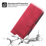 Peňaženkové kožene puzdro Dierfeng na Xiaomi Redmi Note 12 Pro 5G – Červená