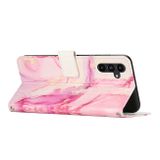 Peňaženkové kožené puzdro CROSSBODY na Samsung Galaxy A34 5G – Ružovozlatá