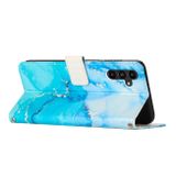Peňaženkové kožené puzdro CROSSBODY na Samsung Galaxy A34 5G – Modrozelená