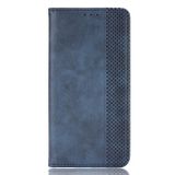Peňaženkové kožené puzdro Retro Buckle na Honor Magic5 Lite - Modrá