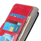 Peňaženkové kožené puzdro Retro na Honor X8a - Červená