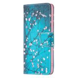 Peňaženkové kožené puzdro DRAWING na Xiaomi 13 Lite - Plum Blossom