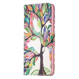 Peňaženkové kožené puzdro DRAWING na Xiaomi 13 Lite - Life Tree