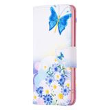 Peňaženkové kožené puzdro DRAWING na Xiaomi 13 Lite - Flower Butterfly