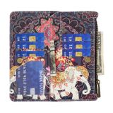 Peňaženkové kožené puzdro DRAWING na Xiaomi 13 Lite - Flower Elephants