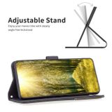 Peňaženkové kožené puzdro Buckle Rhombus na Xiaomi 13T / 13T Pro – Čierna