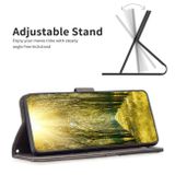 Peňaženkové kožené puzdro Buckle Rhombus na Xiaomi 13T / 13T Pro – Šedá