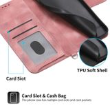 Peňaženkové kožené puzdro Flowers na Motorola Moto G72 - Ružová