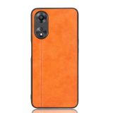 Kožený kryt Sewing na Oppo A58 5G - Oranžová