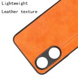 Kožený kryt Sewing na Oppo A58 5G - Oranžová
