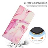 Peňaženkové kožené puzdro Painted Marble Pattern na Moto G73 5G - Ružovozlatá