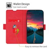 Peňaženkové kožené puzdro Ultra-thin Voltage na Honor X8a - Červená
